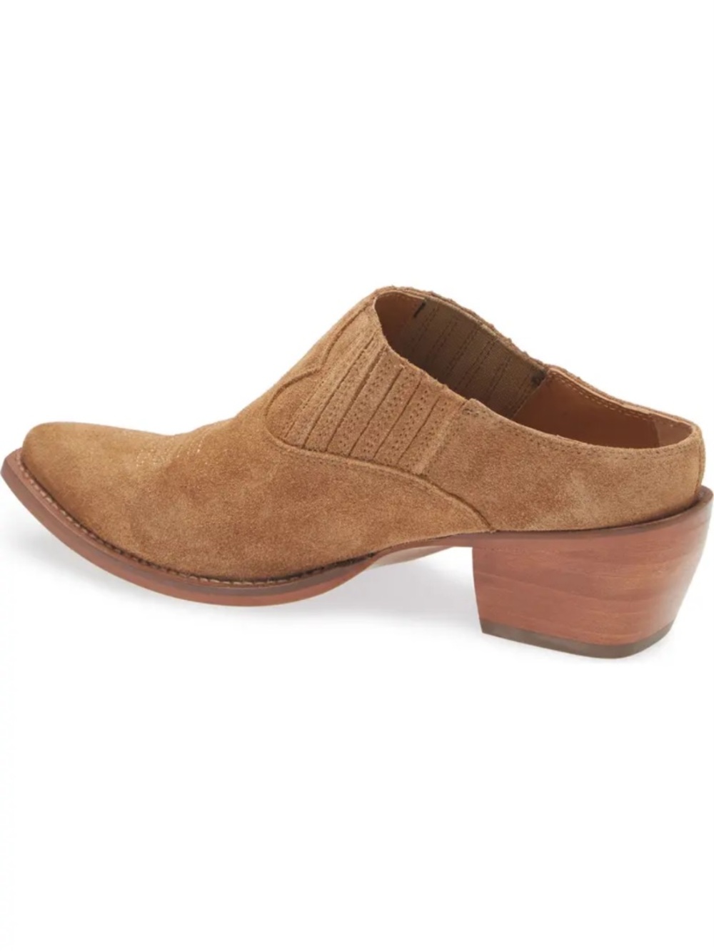 Frye Sacha Western Mules in Almond New!